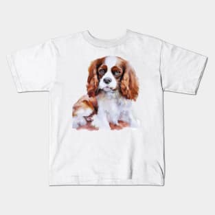 Cavalier King Charles Spaniel Watercolor - Gift For Dog Lovers Kids T-Shirt